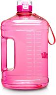 💧 sluxke 1 gallon water bottle - portable water jug for fitness, sports, & daily hydration with motivational time marker logo