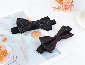 img 1 attached to 🎀 LOLIAS 16 Packs Elegant Assorted Color Pre-Tied Adjustable Bow Ties for Men and Boys