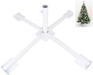 🎄 elfjoy white christmas tree stand - heavy duty iron metal base for 34" foldable artificial trees - portable & durable logo