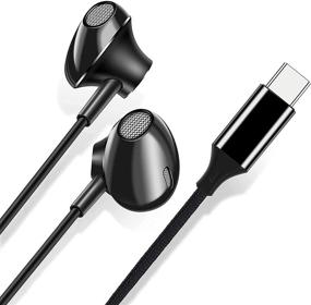 img 4 attached to HiFi Stereo USB C Headphones for Galaxy S20 FE S21 Ultra - RREAKA Wired Earbud Earphone with Mic, Volume Control for Samsung S20 S21 Plus, Pixel 5, OnePlus 8T, 9