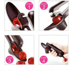 img 1 attached to 🍒 Efficient 7.8inch Cherry Fruit Kitchen Pitter Remover Olive Core Corer - Black