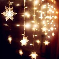 🎉 senofun snowflakes led curtain lights: color changing fairy lights for home, church, wedding, birthday logo