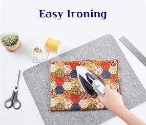 img 3 attached to Premium New Zealand Wool Pressing Mat for Quilting - Heat-Resistant 13x17-inch Ironing Mat - High-Density Non-Slip Material