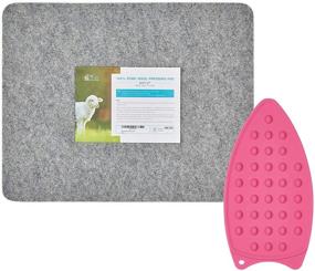 img 4 attached to Premium New Zealand Wool Pressing Mat for Quilting - Heat-Resistant 13x17-inch Ironing Mat - High-Density Non-Slip Material