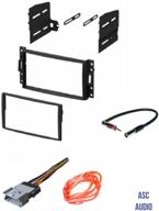 asc gm510 double din car radio stereo dash kit, wire harness, and antenna adapter for gm vehicles - compatible models listed below logo