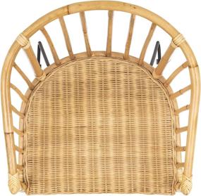 img 2 attached to Safavieh Home Siena Natural Rattan and Black Barrel Dining Chair: Stylish Comfort for Your Dining Area