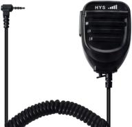 🎙️ hys handheld shoulder mic with ptt for bf-uv3r bf-t1 t6 & yeasu ft-10r ft-40r ft-50r ft-60r ft-70d - 1pin audio port walkie-talkie two way radio logo