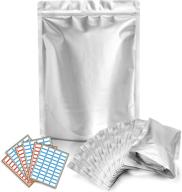 🔒 50 mylar bags 1 quart - premium 7.4 mil thickness - vacuum sealing for long term food storage - odor free, heat resistant & moisture proof - fresh saver packs logo