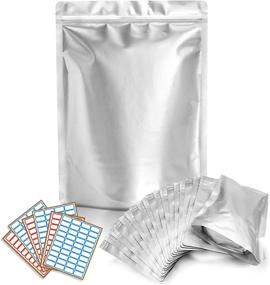 img 4 attached to 🔒 50 Mylar Bags 1 QUART - Premium 7.4 Mil Thickness - Vacuum Sealing for Long Term Food Storage - Odor Free, Heat Resistant & Moisture Proof - Fresh Saver Packs