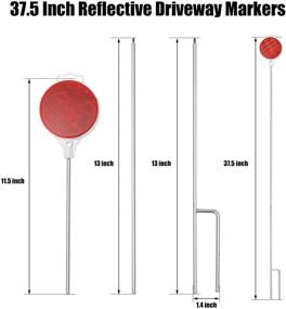 img 3 attached to 🚧 Improve Nighttime Visibility with CZC AUTO Red Reflective Driveway Markers - 37.5-inch Double Sided Metal Post Reflectors, 8 Pack