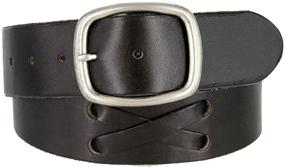 img 4 attached to Genuine Leather Western X Laced Casual Men's Accessories for Belts