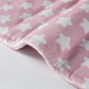 img 3 attached to 🧺 Hiseeme Weighted Blanket 12 lbs (41x60, Full Size) - Ultra Soft Minky Fabric with High Density Glass Beads in Pink Pentacle Pattern