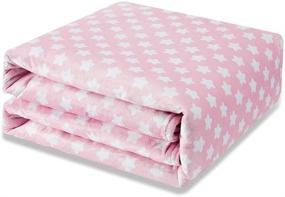 img 4 attached to 🧺 Hiseeme Weighted Blanket 12 lbs (41x60, Full Size) - Ultra Soft Minky Fabric with High Density Glass Beads in Pink Pentacle Pattern