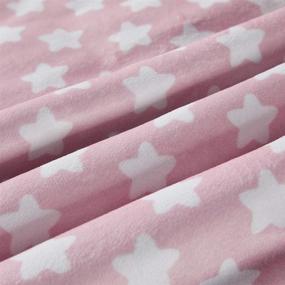 img 2 attached to 🧺 Hiseeme Weighted Blanket 12 lbs (41x60, Full Size) - Ultra Soft Minky Fabric with High Density Glass Beads in Pink Pentacle Pattern