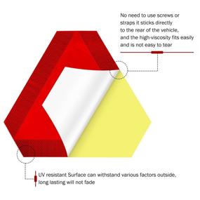 img 1 attached to 🔺 Reflective Orange Red Self Adhesive Triangle Patrol