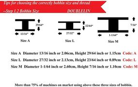 img 1 attached to 🧵 Doublelin Prewound Plastic Sided Class 15 Bobbins, Size A, 144pcs, Black Color - 100% Polyester, 75D/2, 140 Yards - Compatible with Babylock, Berenia, Brother, Janome, Juki, Singer