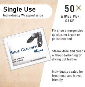 img 3 attached to 👞 Diamond Wipes Pre-Moistened Shoe Shine Wipes - 50 Pack, Streak-Free Cleaning for Leather - On-The-Go Convenience