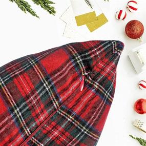 img 1 attached to 🎅 Cozy up for Christmas: Set of 2 Plaid Christmas Throw Pillow Covers - 18x18 Inch Decorative Buffalo Plaid Black and Red Covers for Sofa Couch, Living Room, and Bedroom