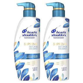 img 4 attached to 🌿 Head & Shoulders Supreme: Detox and Hydrate Hair & Scalp with Argan Oil and Coconut Water - Scalp Care and Dandruff Treatment Shampoo, 11.8 Fl Oz Twin Pack