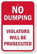 smartsign: no dumping violators prosecuted - effective solution for keeping our environment clean logo