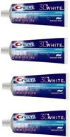 🦷 crest 3d white vivid fluoride anticavity toothpaste radiant mint - travel size 0.85 oz (pack of 4) logo