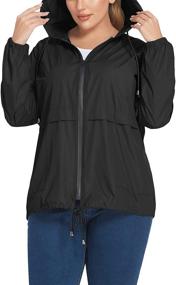 img 1 attached to INVOLAND Waterproof Windbreaker Lightweight Packable Women's Clothing for Coats, Jackets & Vests