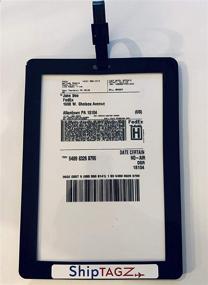 img 2 attached to 🛄 Extra Large Bag Tag Shipping Label Holder for Golf and Luggage: 8.5" x 6" Holder