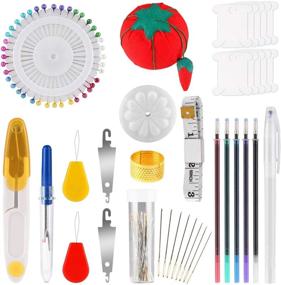 img 2 attached to 🧵 Complete Embroidery Starter Kit: MAKEASY 207 PCS with Instructions, 100 Color Threads, 80 Sewing Pins, Aida Cloth, Bamboo Hoops - Ideal for Adults and Kids Beginners