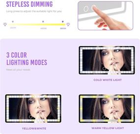 img 3 attached to 💡 Enhanced Visibility on the Go: Tovendor Car Visor Lighted Vanity Mirror with Dimmable LED Lights and Touch-Screen Control - A Must-Have Clip-on Makeup Mirror for Women