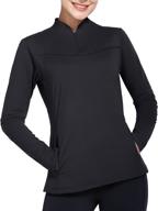 🧥 baleaf women's 1/4 zip fleece pullover with long sleeves - cold winter mock neck tops for running and hiking logo