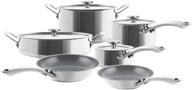 🍳 top-rated chantal stainless steel 3.clad tri-ply cookware set, 10 pc - the ultimate kitchen essential logo