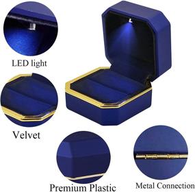 img 2 attached to 💍 GBYAN LED Ring Box: Illuminated Jewelry Display for Memorable Proposals, Engagements, and Weddings