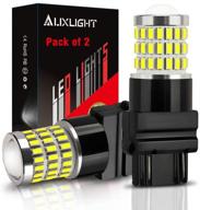 🔆 auxlight 3157 3156 4157 3057 3357 светодиодные лампы: супер яркие 57-светодиодные лампы для замены фонарей заднего хода, поворотных сигналов, стоп-сигналов, парковочных/габаритных огней - ксеноново-белый (упаковка из 2 шт) логотип