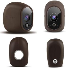 img 2 attached to 📸 Protect and Customize Your Arlo Smart Security Camera with Taken Silicone Skins - Brown, 1 Pack
