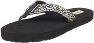 teva mikan medium women's athletic flip flop shoes logo