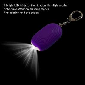 img 1 attached to 🔒 WETEN Personal Safety Protection Alarm Keychain – 130 dB Loud Sonic Siren with LED Light – Purple Security Panic Alert Key Chain Whistle for Women, Men, Kids, Elderly, and Joggers