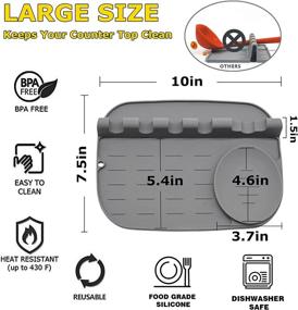 img 2 attached to Enhanced Silicone Utensil Kitchen Counter: Upgraded Design for Efficient Cooking