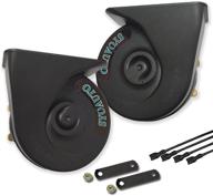 🚗 syoauto car horn kit: universal fit super loud electric snail horn - waterproof, high low tone, 12v replacement car horns logo