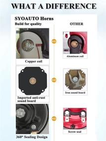 img 1 attached to 🚗 SYOAUTO Car Horn Kit: Universal Fit Super Loud Electric Snail Horn - Waterproof, High Low Tone, 12V Replacement Car Horns
