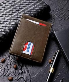 img 3 attached to 💼 Premium Leather Wallet with Billfold Pocket and Advanced RFID Blocking - Essential Men's Accessories