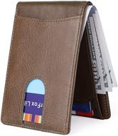 💼 premium leather wallet with billfold pocket and advanced rfid blocking - essential men's accessories logo