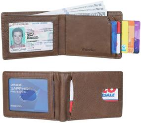 img 2 attached to 💼 Premium Leather Wallet with Billfold Pocket and Advanced RFID Blocking - Essential Men's Accessories