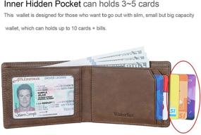 img 1 attached to 💼 Premium Leather Wallet with Billfold Pocket and Advanced RFID Blocking - Essential Men's Accessories