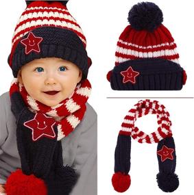 img 2 attached to 🧣 Cozy Knitted Winter Beanie Scarf: Essential Boys' Accessories for Cold Weather!