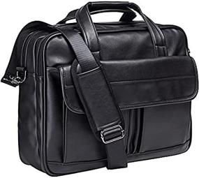 img 1 attached to 👜 Handmade Men's Leather Business Travel Briefcase - Laptop Bag, Messenger Bags