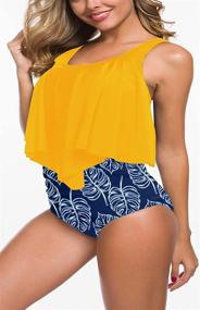 img 2 attached to 👙 MarinaPrime Women's High-Waisted Swimsuits: Stylish Swimwear & Cover Ups