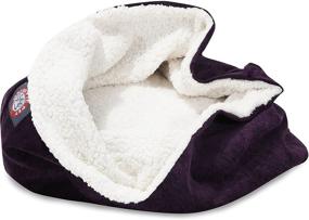 img 4 attached to 🐱 17 Inch Villa Aubergine Burrow Cat Bed: Cozy Comfort for Your Feline Friend