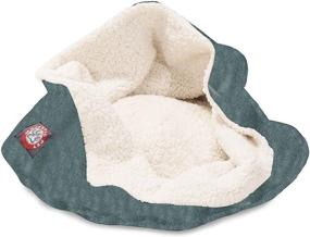 img 1 attached to 🐱 17 Inch Villa Aubergine Burrow Cat Bed: Cozy Comfort for Your Feline Friend