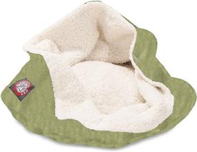 img 2 attached to 🐱 17 Inch Villa Aubergine Burrow Cat Bed: Cozy Comfort for Your Feline Friend