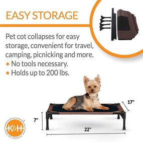 img 3 attached to 🐾 K&H Pet Products Original Pet Cot: Elevate Your Dog's Sleep Comfort with Mesh Center - Available in Multiple Sizes